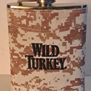 Wild Turkey Stainless Steel Hip Flask 6 oz. Capacity